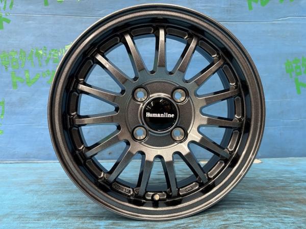 スペーシアベース ミラトコット N-WGN 新品14インチ アルミホイール 4本セット トレジャーワン ヒューマンライン HF-15 14インチ 4.5J+45 4H PCD100 ホイール単品 庄 ダークグレー ピクシスメガ アルト ラパン タント ウェイク 19,460円