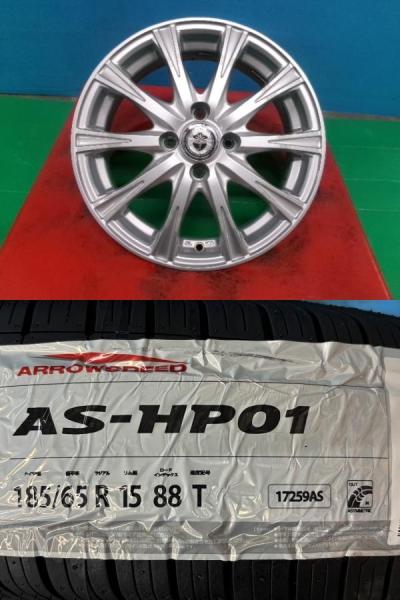 bB ティーダ ノート デミオ 4本セット 夏タイヤホイール ウェッズ weds ジョーカー 15インチ アロースピード AS-HP01 185/65R15 88T 庄 185/65/15 185-65-15 ウイングロード ティーダラティオ サマータイヤC11 Y12 E12 DJ3 DJ5 NCP30 NCP34 NCP31|タイヤショップトレッド