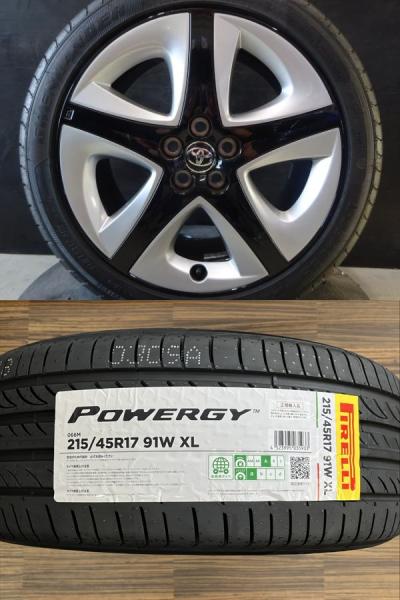 【2025年製】PIRELLI POWERGY【215/45R17 91W】トヨタ 50系プリウス ツーリング純正【17インチ 7J +50】カローラ カルディナ CT 菰｜タイヤショップトレッド