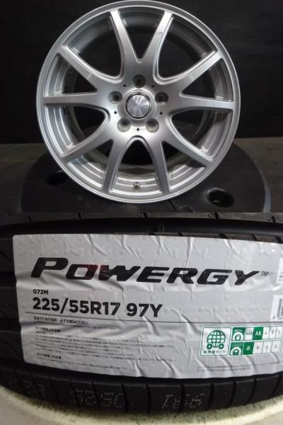 ヴェゼル MAZDA6 225/55R17 新品夏タイヤ ピレリ POWERGY ファング レイジ 17インチ 7.0J +53 5H114.3 2026年製 菰野｜タイヤショップトレッド