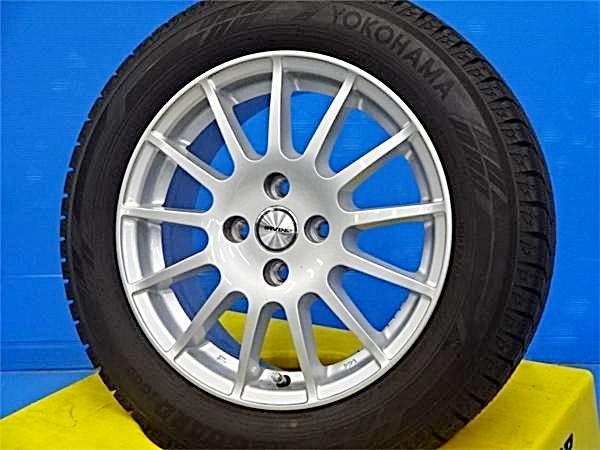 冬物美品だ値 ミニ R56 175/65R15 中古スタッドレスアルミ付 美品社外 15X6.0 +45 4H100 2023年製ヨコハマアイスガード6 IG60 日本製 ９分山 深溝 175/65/15 ME14 MF16 SR16 SU16 純正ボルト対応 175-65-15 175/65-15 ４穴ミニ｜タイヤショップトレッド