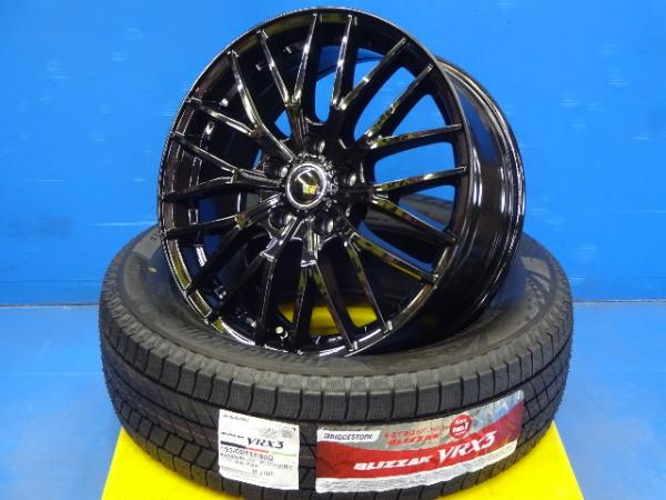 冬物準備応援 60プリウス 195/60R17 新品スタッドレスアルミセット 17X7.0 +38 5H114.3 2023年製ブリヂストンブリザックVRX3 日本製 冬用タイヤ ZVW60 ZVW65 MXWH60 MXWH65 195/60-17 195-60-17 現行プリウス