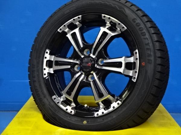 歳末冬物ご奉仕セール 軽自動車 155/65R14 新品スタッドレスアルミセット 14X4.5 +45 4H100 2023年製 グッドイヤーアイスナビ8 日本製 冬用タイヤ デイズ スペーシア N-BOX タント EKワゴン アルト ワゴンR ウェイク ミライース 155/65-14 155-65-14