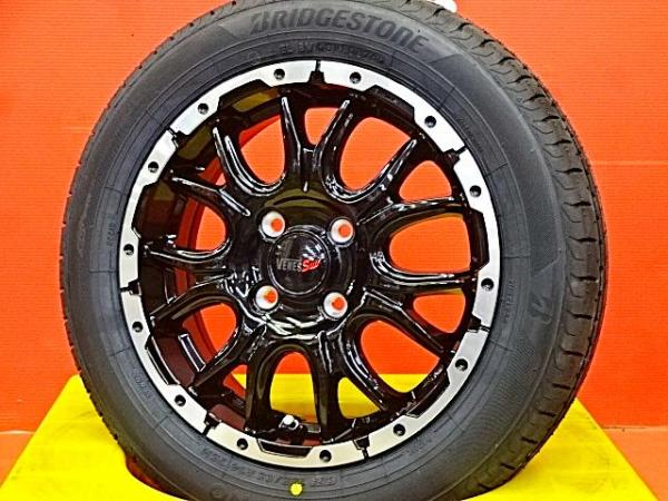 ごつい値 タントファンクロス スペーシアギア ベース 155/65R14 新品夏タイヤアルミ付 14X4.5 +45 4H100 2026年製 ブリヂストンNEWNOニューノ 日本製 LA650S LA660S MK53 MK33V 155/65-14 155-65-14｜タイヤショップトレッド