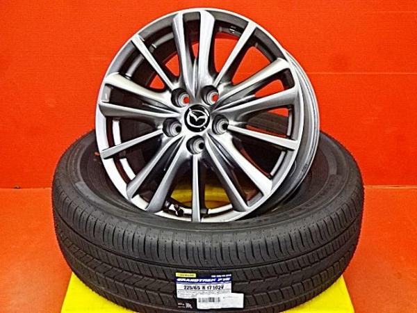 超美品だ値 KF系CX-5 CX-8 225/65R17 夏タイヤアルミ付 中古純正美品 17X7.0 +45 5H114.3 新品 2024年製ダンロップGRANDTREKグラントレックPT5 日本製 KFEP KF5P KF2P KG2P KG5P KF系CX-5純正ホイール 225/65-17 225-65-17 225/65/17|タイヤショップトレッド