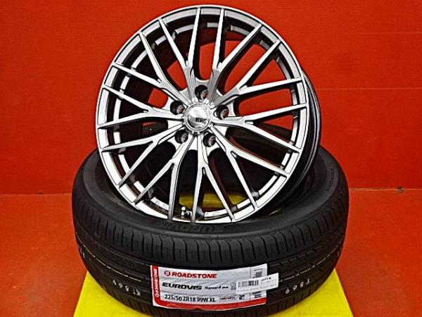 夏いい値 カローラクロス 225/50R18 新品夏タイヤアルミ付 18X7.5 +40 5H114.3 2026年製 ROADSTONEロードストーンユーロヴィズスポーツ04 ZVZ11 ZVZ13 ZVG11 ZVG15 ZVG16 MXGA10 ZSG10 225/50-18 225-50-18｜タイヤショップトレッド