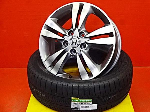 夏いい値 ストリーム 205/55R17 夏タイヤアルミ付 中古純正 17X6.0 +55 5H114.3 新品 2024年製ダンロップエナセーブRV505 日本製 RN6 RN7 RN8 RN9 205/55-17 205-55-17 ストリーム純正ホイール｜タイヤショップトレッド