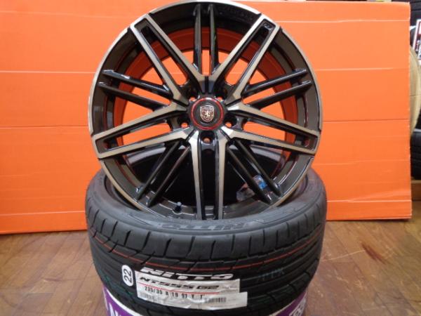 235/35R19 NITTO NT555 クラブリネア カッサーノ19インチ 8.5J +35 5H114 展示品 ホイール 新品 サマータイヤ カムリ クラウン マークX 2022年製|タイヤショップトレッド