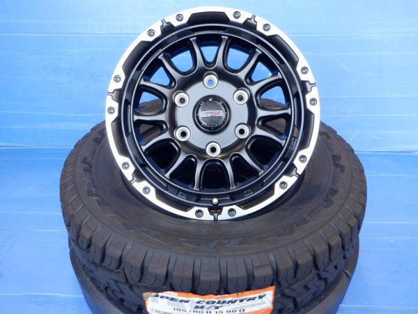 195/80-15 トーヨー OPEN COUNTRY RT VENES SUV 15インチ 6.0J +33 6H139.7 新品 マッド タイヤ ホイール 4本セット 車検非対応 ハイエース TRH214W TRH219W TRH224W TRH229W