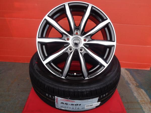 送料無料 205/55R17 AS01 WEDS TEAD SWING 17インチ 7.0J +40 5H114.3 新品 タイヤ ホイール 4本 新型 ノア ヴォクシー 等