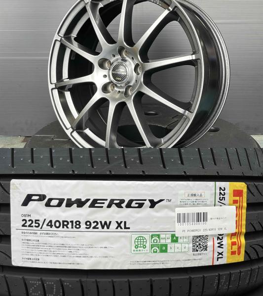 4本 225/40R18 ステップワゴン オーリス レグナム 18インチ 7J +48 5H114.3 ピレリ パワジー 夏タイヤ 低燃費 RF3 RF4 RF5 RF6 RF7 RF8|タイヤショップトレッド