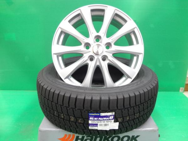 アルファード ヴェルファイア 40型 45型 225/60R18 新品スタッドレス 中古ホイールセット 国産タイヤ 2024年製 グッドイヤー アイスナビ8 専用ホイール 下妻|タイヤショップトレッド