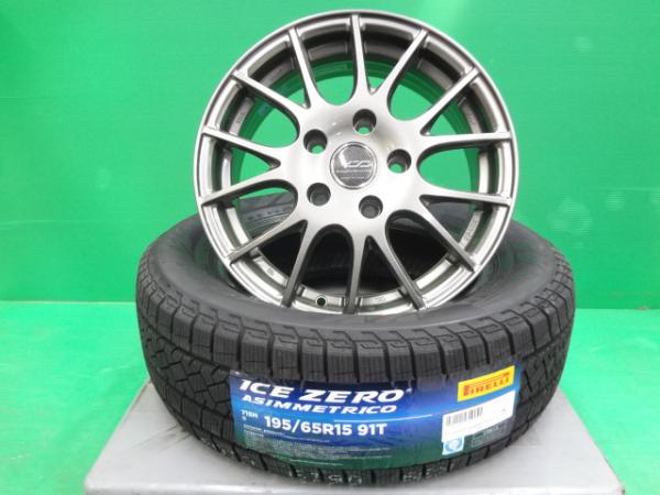 セレナ ランディ 新品 スタッドレスタイヤホイールSET KYOHO CD-M1 15インチ 6.0J +45 5H114.3 SIL ピレリ 195/65R15 4本 組込発送 送料無料 下妻|タイヤショップトレッド