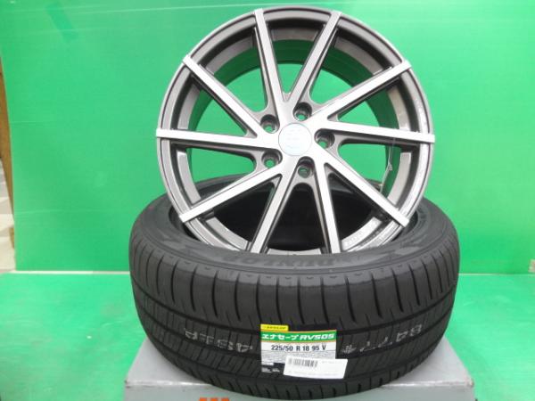 新品 タイヤホイールSET ロルフハルトゲ F10 18インチ 8.0J +40 5H114.3 ブラッシュド 4本 ダンロップ RV505 225/50R18 組込発送 送料無料 下妻 CH-R カローラクロス 93,170円