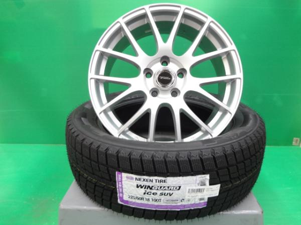 RAV4 ハリアー 中古ホイール 新品スタッドレスセット NEXEN ウインガードアイスSUV 225/60R18 トップラン 18インチ 7.5J +42 5H114.3 4本 組込発送 下妻|タイヤショップトレッド