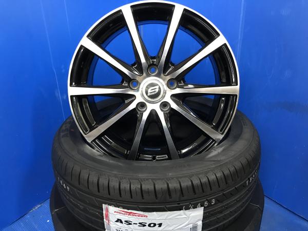 WR-V オデッセイ 17インチ 黒 アルミホイール 5/114.3 新品サマータイヤ 215/55R17 ノーマルタイヤ 夏タイヤ タイヤアルミホイールセット 5H 5穴 PCD114.3 純正タイヤサイズ 215/60R16互換サイズ ドレスアップ 215 55 17 トヨタ 日産 ホンダ スバル マツダ 4本｜タイヤショップトレッド