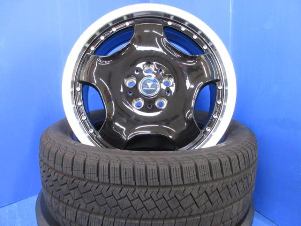 トヨタ カローラクロス 10系 4本セット 新品 WEDS ノヴァリス 黒 ブラック 18インチ アルミホイール 5H 5穴 PCD114.3 中古 スタッドレスタイヤ ピレリ 225/50R18 スノー 冬用 冬タイヤ 純正タイヤサイズ 個人宅配送 法人配送OK 領収書OK|タイヤショップトレッド
