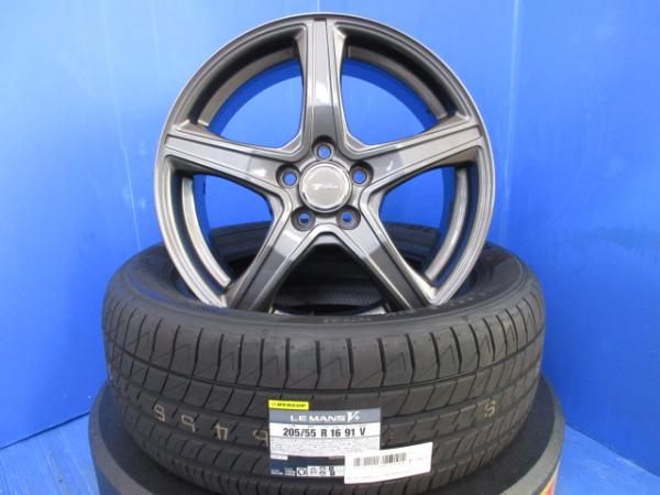 トヨタ 30系 プリウス 4本セット ブリヂストン TOPRUN 16インチ アルミホイール 5穴 PCD100 新品 サマータイヤ 夏タイヤ ダンロップ ルマンV+ 205/55R16 91V 静かなタイヤ LEMANS 個人宅OK 送料無料