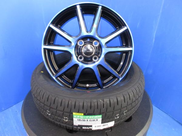 楽天市場】トヨタ ヤリス アクア 4本 黒 青 15インチ 4穴 PCD