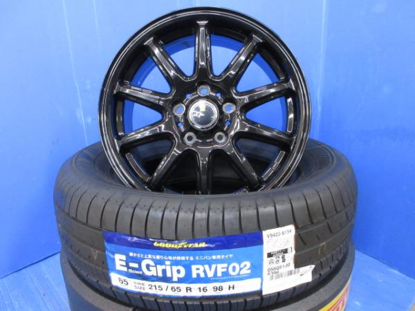 30系 ヴェルファイア 4本 新品セット 16インチ ブラック アルミホイール 5穴 PCD114.3 国産 夏タイヤ グッドイヤー 215/65R16 純正タイヤサイズ タイヤホイールセット RVタイヤ ミニバンタイヤ エコタイヤ 低燃費｜タイヤショップトレッド