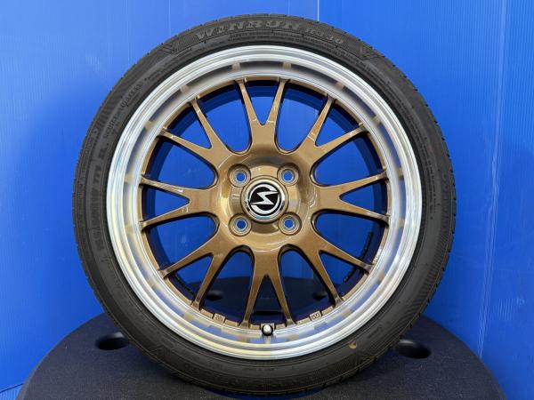 タントカスタム タントエグゼ 4本セット 1台分 16インチ BADX S-HOLD S-8M アルミホイール 4穴 PCD 100 中古 ノーマル インチアップ 夏用タイヤセット 165/50R16 軽 軽自動車 メッシュ 深リム カスタム インチアップサイズ 4H PCD100 ノーマルタイヤ 夏タイヤ 夏用