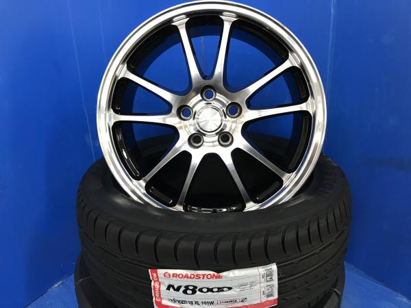 20系 30系アルファード 新品 235/50R18 夏タイヤ 26年製 18インチ アルミホイール 5H 5穴 PCD114.3 純正ナット対応 黒 ポリッシュ 夏用タイヤ サマータイヤ ノーマルタイヤ タイヤホイールセット タイヤアルミセット トヨタ専用 235 50 18 純正タイヤサイズ 4本