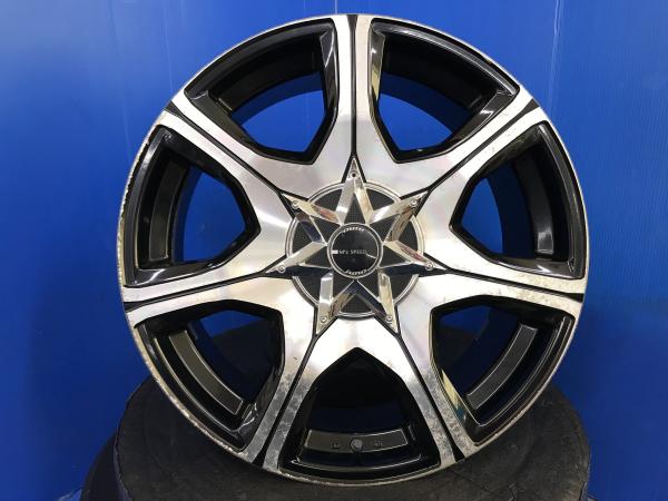 M'z SPEED juno Aura 19インチ アルミホイール 8.0J 8J インセット+48 5H 5穴 PCD100 114.3 マルチ ジャンク ホイールのみ ホイール単品 4本セット｜タイヤショップトレッド