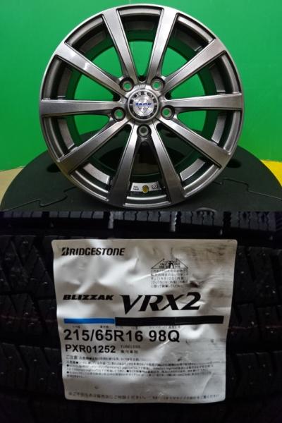 E52 エルグランド 等 ブリヂストン BLIZZAK ブリザック VRX2 215/65R16 新品 スタッドレス 中古 アルミ 4本セット 16インチ ホイールセット エリシオン 等 冬用 スノー