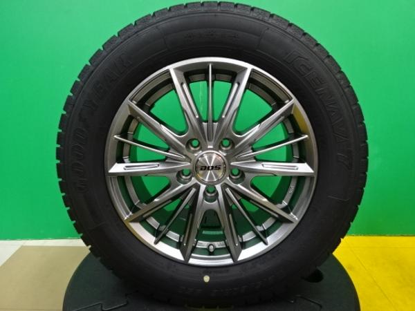 クラウン カムリ 等 グッドイヤー ICENAVI7 アイスナビ7 215/60R16 中古 スタッドレス アルミ 4本 セット 16インチ ホイールセット エスティマ マークX プレサージュ 等 冬用 冬タイヤ 雪 スノー