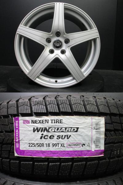 ウェッズ JOKER KNIGHT 7.5J-18+38 114.3 ネクセン ウインガードアイスSUV 225/50R18 海外製新品タイヤ 4本 フーガ エクストレイル 須賀川 44,720円