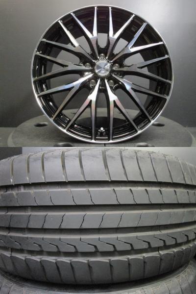 TREAD VENES FS01 ヴェネス 8.5J-20+45 114.3 BKP/BC 未使用 リンロン スポーツマスターC/S 245/45R20 中古バリ溝 ハリアー CX-8 須賀川｜タイヤショップトレッド