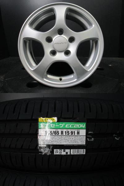ステップワゴン ストリーム S-MX ホンダ モデューロME-003 6J-15+55 114.3 ダンロップ エナセーブEC204 195/65R15 新品タイヤ 須賀川