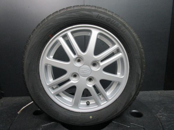 【中古】スタッドレスSET ダイハツ純正 4.5J-14 +45 100 4H シルバー YH アイスガード IG70 155/65R14 タント 須賀川｜タイヤショップトレッド