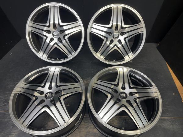 レアマイスター PRIMA CINQ 8J-19 +43 114.3 5H ブラックポリッシュ 4枚セット クラウン ロイヤル マジェスタ ハリアー RAV4 須賀川｜タイヤショップトレッド