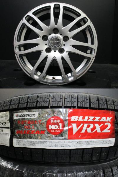 BRANDLE SG-E 6.5J-16+53 114.3 ブラポリ ブリヂストン ブリザックVRX2 215/60R16 25年製新品タイヤ オデッセイ ヴェゼル WR-V 須賀川｜タイヤショップトレッド