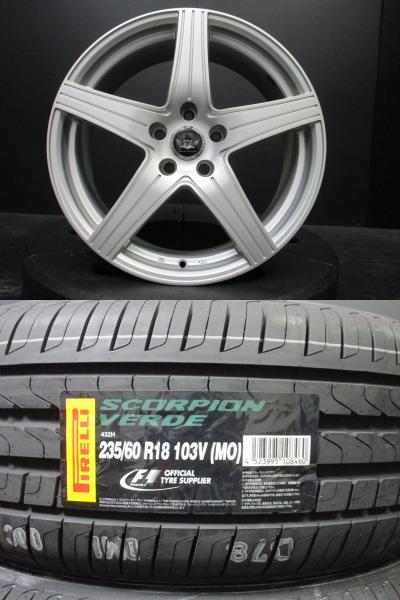 ウェッズ JOKER KNIGHT 7.5J-18+38 114.3 ピレリ スコーピオンヴェルデ 235/60R18 23年製 新品タイヤ T33エクストレイル RAV4 須賀川