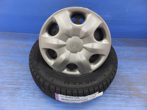 25年製 ネクセン ウィンガードアイス2 175/70R14 フィット 純正スチール 14X5.5J+45 4H100 新品スタッドレス 中古ホイール 4本セット GK GP 29,800円