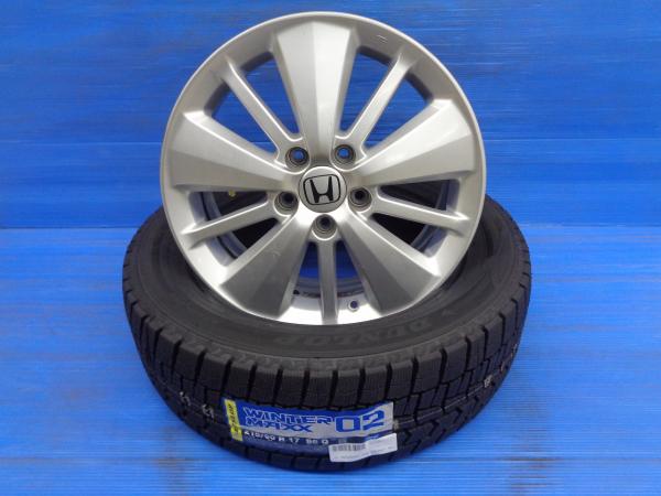 エリシオン 新品 スタッドレス 215/60R17 ダンロップ WINTERMAXX02 WM02 中古 ホイール 4本セット 17インチ 6.5J 5H114.3 +55