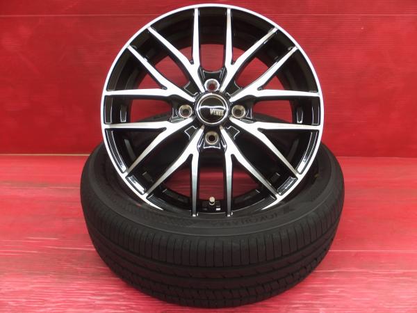 25年製 美品 ヨコハマ アドバン dB V553 165/55R15 FS01 15インチ 中古夏タイヤ 新品ホイール 4本セット スペーシア ルークスN-BOX デイズ