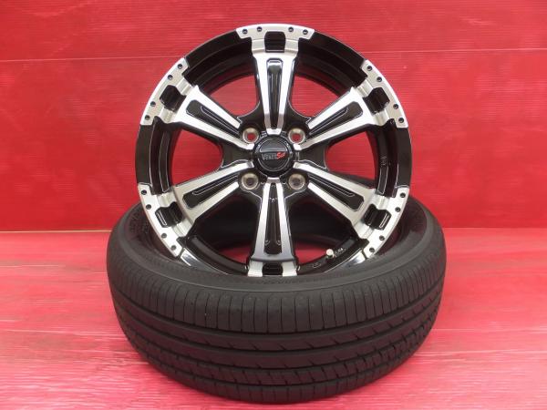 25年製 美品 ヨコハマ アドバン dB V553 165/55R15 ヴェネスSUV 15インチ 中古夏タイヤ 新品ホイール 4本セット スペーシア N-BOX ルークス