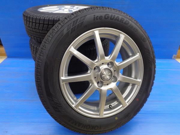 アクア フィット スイフト 中古スタッドレス 175/65R15 ヨコハマ アイスガード iG60 中古ホイール 4本セット 15インチ 5.5J 4H100 +42｜タイヤショップトレッド