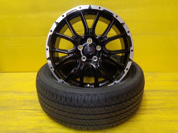 アウトランダー デリカD5 中古 良品 夏タイヤ 225/55R18 ジオランダー SUV G055 新品 ホイール 4本セット 18インチ 7.5J 5H114.3 +40