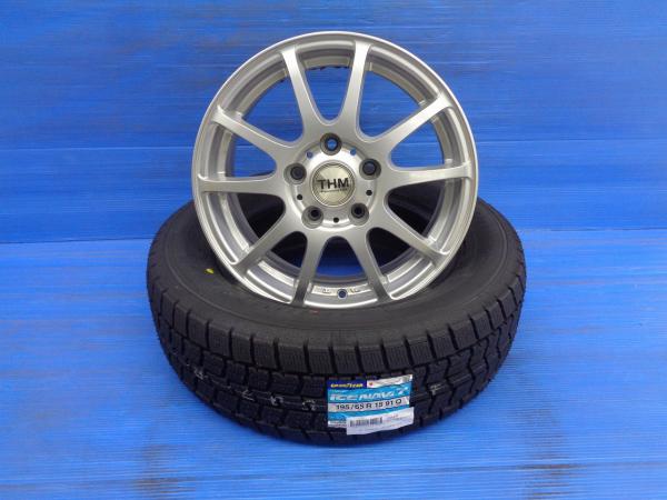 アイシス セレナ 新品 スタッドレス グッドイヤー ICENAVI7 195/65R15 中古 ホイール 4本セット 15インチ 6J 5H114.3 +45