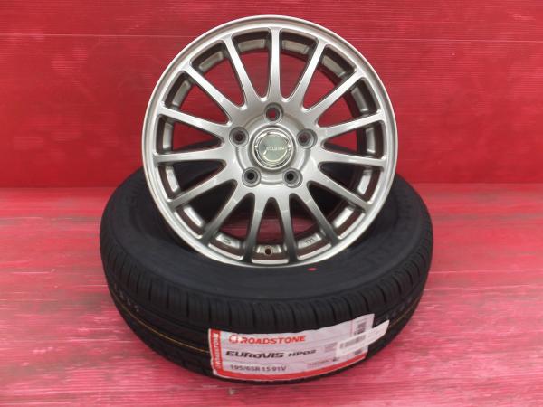 ノア ヴォクシーに 26年製 海外製 ロードストン 195/65R15 エコフォルム SE-12 15インチ 6J+53 5H114.3 新品夏タイヤ 中古ホイール 4本｜タイヤショップトレッド