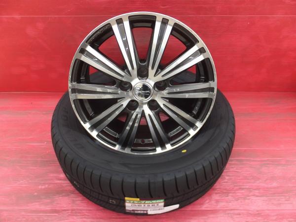 ダンロップ エナセーブ RV505 215/60R16 共豊 スマック 16インチ 6.5J+38 5H114.3 新品夏タイヤ 中古ホイール 4本セット エスティマなどに