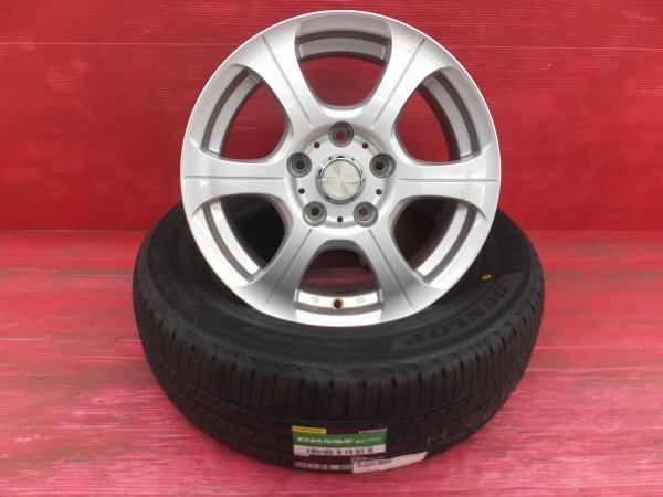 セレナ等に NEW ダンロップ エナセーブ EC205 195/65R15 ラブリオン 15インチ 6.5J 5H114.3 新品夏タイヤ 中古アルミホイール 4本セット｜タイヤショップトレッド