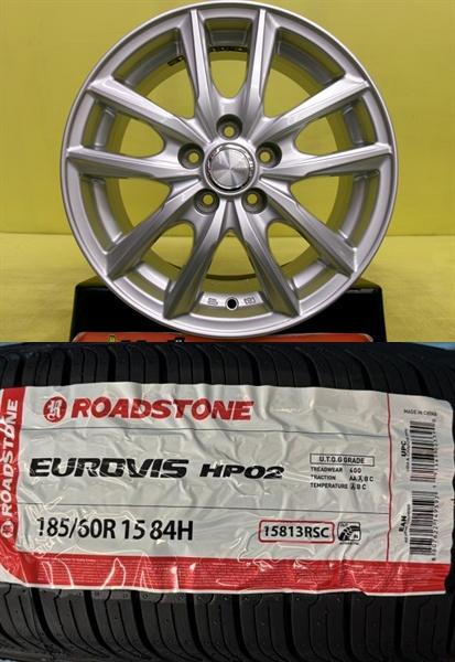 170 シエンタ 185/60R15 新品輸入タイヤ ユーロビス HP02 中古アルミ 6.0J 15インチ 5/100 アジアンタイヤ|タイヤショップトレッド