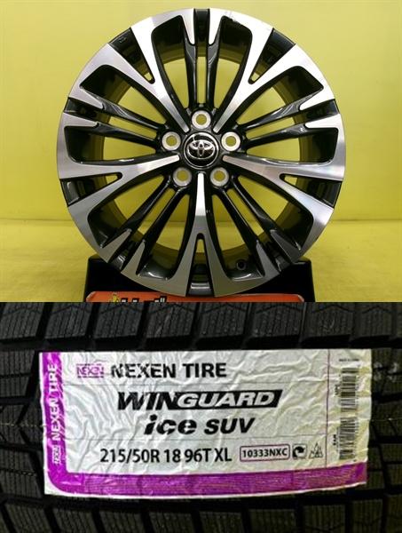 215/50R18 新品輸入冬タイヤ アジアンタイヤ 中古アルミ トヨタ ヤリスクロス 純正アルミ 7.0J 18インチ 5/114.3 +50 ブラックポリッシュ｜タイヤショップトレッド