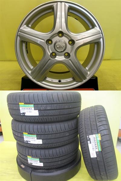 215/60R16 ミニバンタイヤ 新品タイヤ ダンロップ RV505 中古アルミ ミルアス GV 6.5J 16インチ 5/114.3 カムリ アルティス エスティマ クラウン マークX