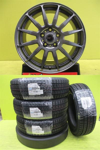 60 プリウス 新品タイヤ 新品アルミ 195/60R17 ブリヂストン ブリザック VRX2 2023年製 ベスト LCZ 012 7.0J-17 5/114.3+38 グレー|タイヤショップトレッド